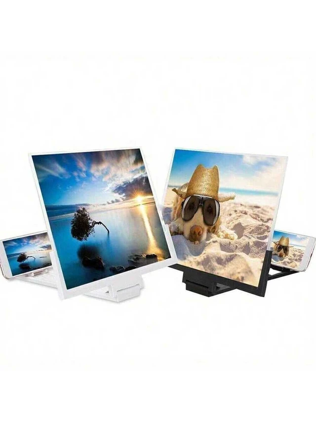 Alt view image 6 of 7 - Bks 2pcs 14 Inch HD Screen Magnifier For Cell Phone - Foldable Mobile Phone Stand With 3D Amplifier For Movies Videos Gaming Compatible With All Smartphones