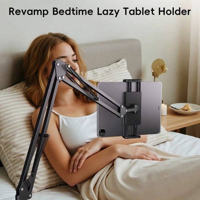 Alt view image 2 of 7 - Bks Adjustable Cantilever Phone Stand Robot Arm Mobile Phone Tablet Stand, Newly Upgraded Pro Model ABS + Carbon Steel, Supports 360 Rotation 180 Folding Easy-To-Mount Suitable For Most Mobile Phones