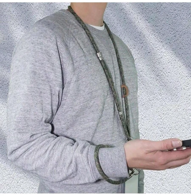 Alt view image 3 of 6 - Bks Adjustable Phone Lanyard Crossbody Cellphone Strap Around Neck Extension Rope Detachable Wrist Strap Camouflage Green