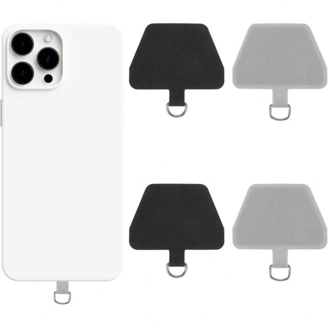 Main image of Bks 4 Pcs Universal Phone Tether Lanyard Tabs with Adhesive Back Silicone Strap Compatible Most Cases for Men Women Festival Gift