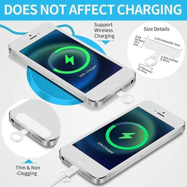 Alt view image 4 of 7 - Bks 2 Pack Phone Tether Tab Lanyard Patch Without Adhesive for Android Smartphone Full Cases White