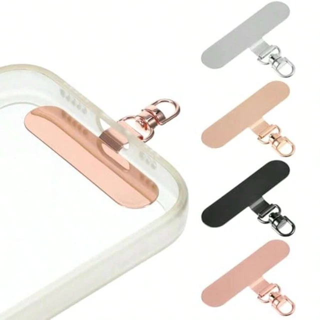 Alt view image 2 of 7 - Bks 4 Pack Phone Tether Tab Universal Lanyard Patch Rotatable 360 Degree Metal Ring for Full Coverage Cases