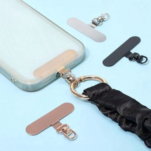 Alt view image 7 of 7 - Bks 4 Pack Phone Tether Tab Universal Lanyard Patch Rotatable 360 Degree Metal Ring for Full Coverage Cases