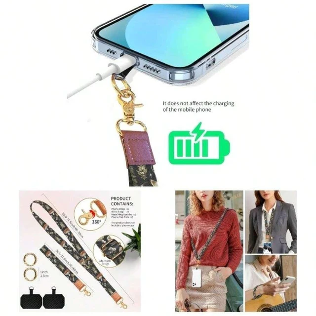 Main image of Bks Adjustable Cell Phone Lanyard Crossbody Strap Neck Wristlet Case Holder for iPhone Android