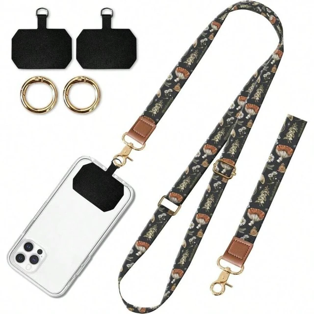 Alt view image 2 of 6 - Bks Adjustable Cell Phone Lanyard Crossbody Strap Neck Wristlet Case Holder for iPhone Android