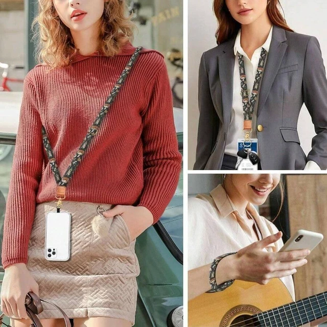Alt view image 3 of 6 - Bks Adjustable Cell Phone Lanyard Crossbody Strap Neck Wristlet Case Holder for iPhone Android