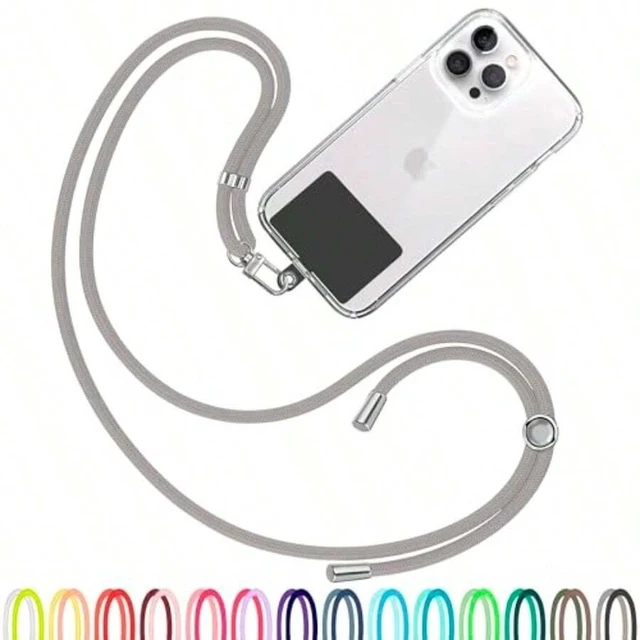 Main image of Bks Universal Cell Phone Lanyard Adjustable Neck Strap Crossbody Holder for All Smartphones Grey