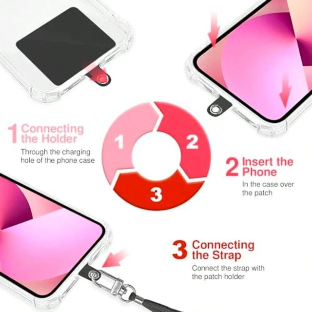 Alt view image 3 of 7 - Bks Universal Cell Phone Lanyard Adjustable Neck Strap Crossbody Holder for All Smartphones Grey
