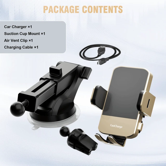 Main image of Bks Wireless Car Charger 15W Fast Charging Auto-Clamping Air Vent Mount for iPhone Samsung Galaxy S24 S23 S22 Phone Holder