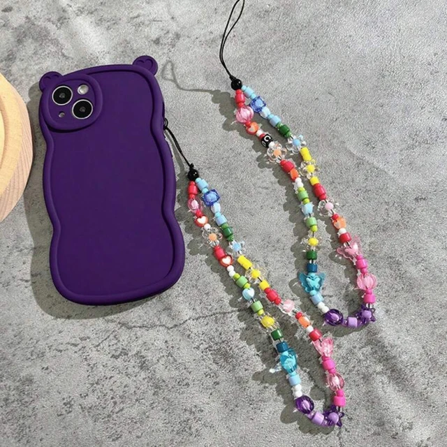 Alt view image 4 of 5 - Bks Retro Beaded Phone Charm, Embroidered Lanyard Unique Ins Style Handmade Cute Design Popular Accessory Essential Daily Use School Travel