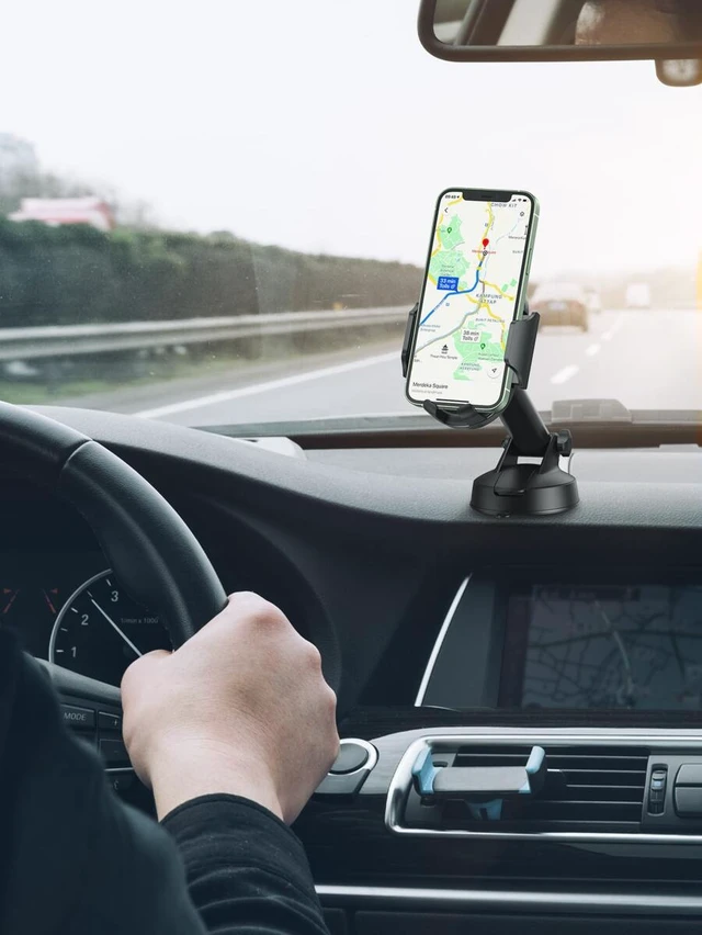 Alt view image 2 of 7 - Bks Universal Car Dashboard Windscreen Cellphone Holder Stand for iPhone Xiaomi 4.7-7.2 Inch