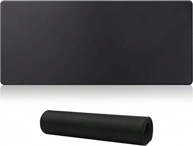 Main image of Bks Large Gaming Mouse Pad With Stitched Edges, 27.5x11.8 Inch Extended Desk Mat Non-Slip Rubber Base For Gamer Desktop Office Home Black