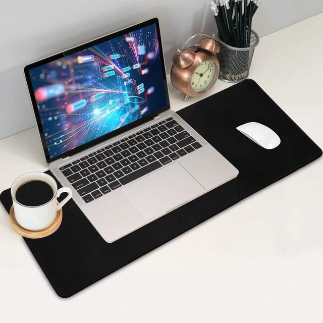 Alt view image 6 of 7 - Bks Large Gaming Mouse Pad With Stitched Edges, 27.5x11.8 Inch Extended Desk Mat Non-Slip Rubber Base For Gamer Desktop Office Home Black