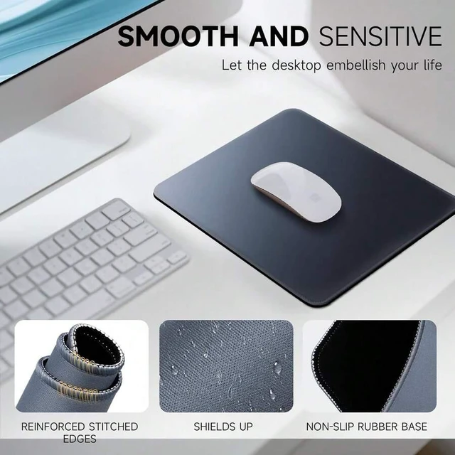 Alt view image 4 of 6 - Bks Premium Mouse Pad With Stitched Edges 10.2 X 8.3 Inch Smooth Washable Mat Non-Slip Base For Laptop Computer Office Home