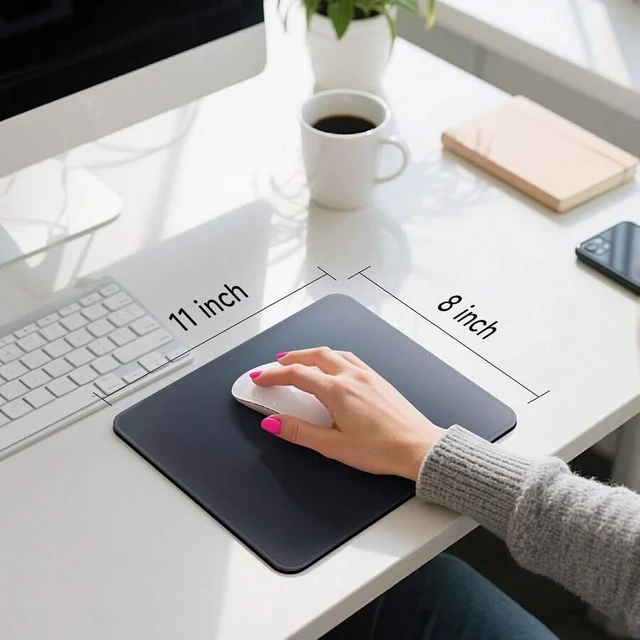 Alt view image 5 of 6 - Bks Premium Mouse Pad With Stitched Edges 10.2 X 8.3 Inch Smooth Washable Mat Non-Slip Base For Laptop Computer Office Home