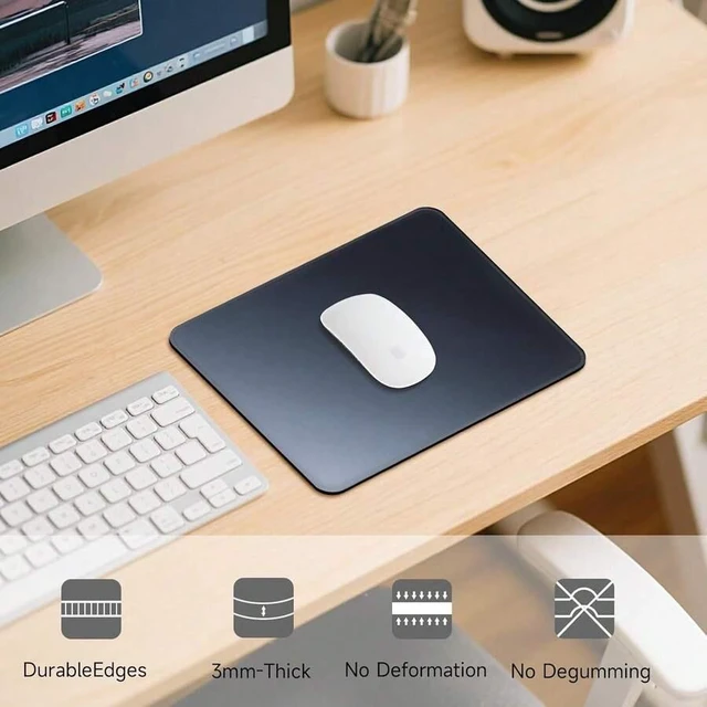 Alt view image 6 of 6 - Bks Premium Mouse Pad With Stitched Edges 10.2 X 8.3 Inch Smooth Washable Mat Non-Slip Base For Laptop Computer Office Home