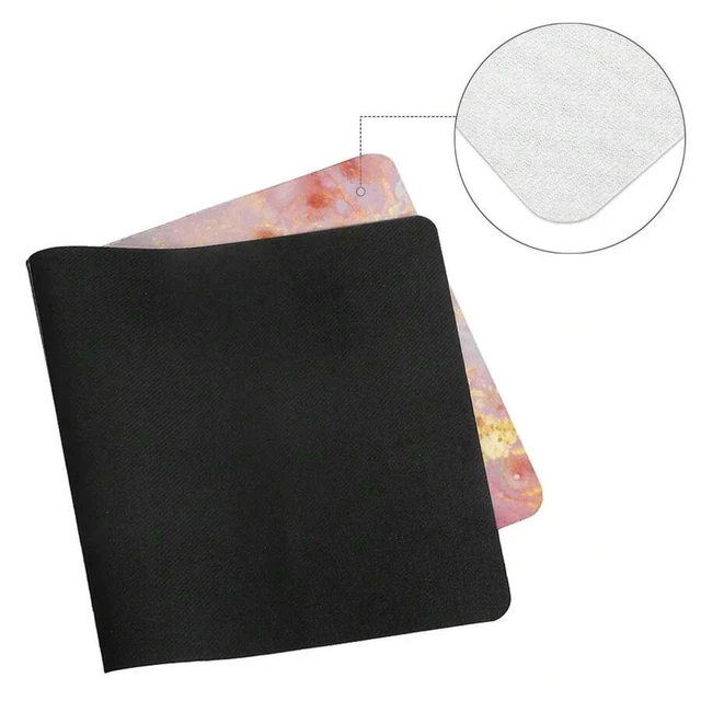Alt view image 3 of 6 - Bks Pink Gold Marble XL Extended Desk Mat 11.81x27.56in, Gaming Mouse Pad & Laptop Keyboard Mat, Functional Office Desk Accessory