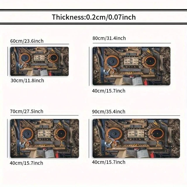 Alt view image 4 of 7 - Bks Large Gaming Mouse Pad Non-Slip Rubber Desktop E-Sports Office Keyboard Mat for Teens Tools