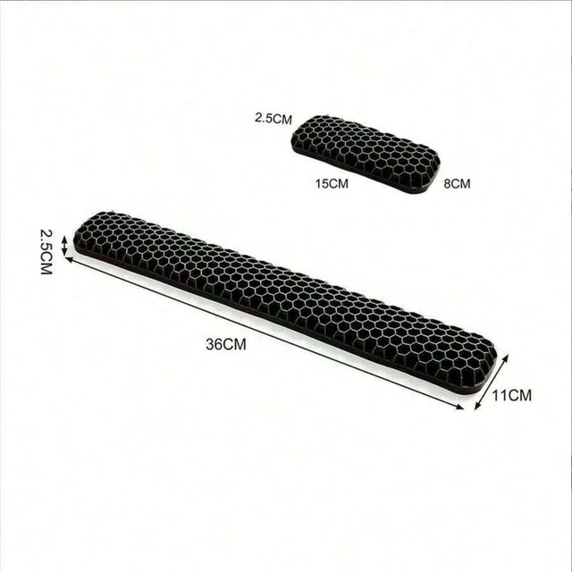 Alt view image 6 of 6 - Bks Mouse Pad And Keyboard Wrist Rest With Honeycomb Design Gel Cushion Pain Relief Carpal Tunnel Home Office Laptop PC