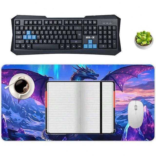 Alt view image 5 of 7 - Bks Large Gaming Mouse Pad 12x24 Inch Extended Desk Mat Non-Slip Rubber Base Waterproof Microfiber Surface for Office Home Gamer