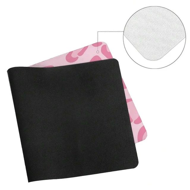 Alt view image 3 of 6 - Bks Pink Heart Shaped Leopard Print Large Desk Mat 31.5x15.75 In, Gaming Mouse Pad & Laptop Keyboard Mat, Non-Slip & Multi-Functional