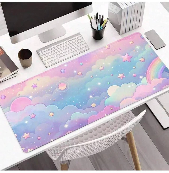 Main image of Bks Large Gaming Mouse Pad, 80x30cm Desk Mat, Anti-Slip Rubber Base, Thickened Surface, Precise Control for Keyboard and Mouse