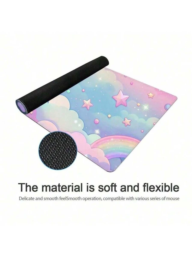 Alt view image 5 of 5 - Bks Large Gaming Mouse Pad, 80x30cm Desk Mat, Anti-Slip Rubber Base, Thickened Surface, Precise Control for Keyboard and Mouse