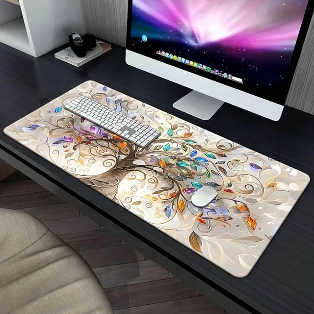Main image of Bks Anti-Slip Desk Mat Colorful Tree Of Life Mousepad Keyboard Gaming Accessories Office Computer PC Gamer Laptop Rubber Pad