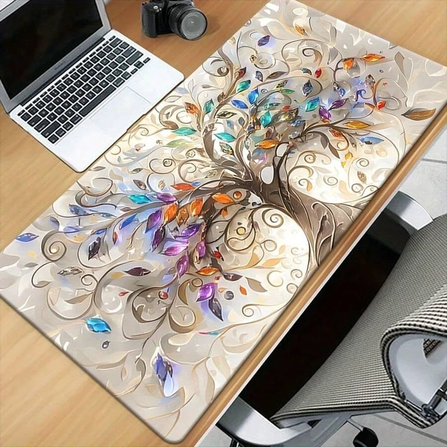 Alt view image 2 of 7 - Bks Anti-Slip Desk Mat Colorful Tree Of Life Mousepad Keyboard Gaming Accessories Office Computer PC Gamer Laptop Rubber Pad