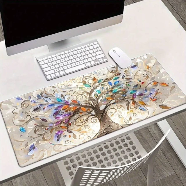 Alt view image 4 of 7 - Bks Anti-Slip Desk Mat Colorful Tree Of Life Mousepad Keyboard Gaming Accessories Office Computer PC Gamer Laptop Rubber Pad
