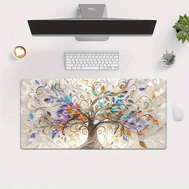 Alt view image 6 of 7 - Bks Anti-Slip Desk Mat Colorful Tree Of Life Mousepad Keyboard Gaming Accessories Office Computer PC Gamer Laptop Rubber Pad
