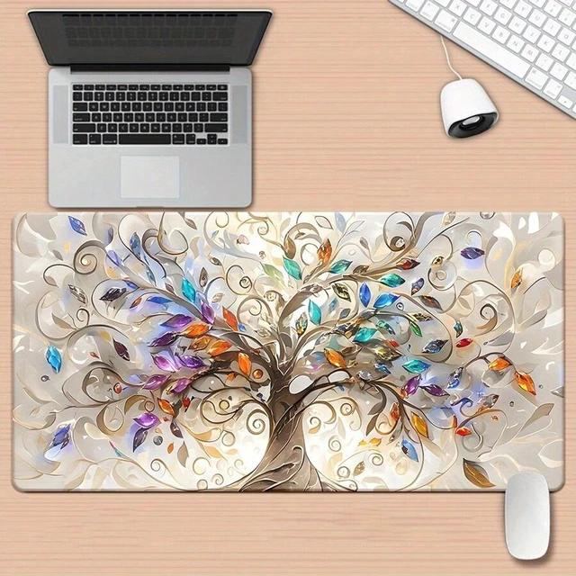 Alt view image 5 of 7 - Bks Anti-Slip Desk Mat Colorful Tree Of Life Mousepad Keyboard Gaming Accessories Office Computer PC Gamer Laptop Rubber Pad