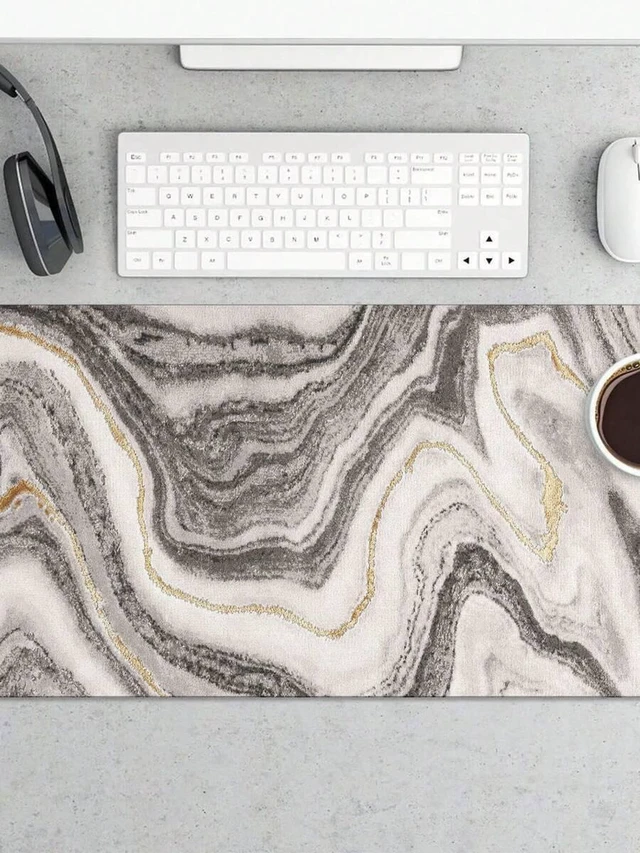Main image of Bks Grey XXL Desk Mat Large Mouse Pad 35.43 x 15.75 Inch Extended Gaming Desktop Pad Non-Slip Rubber Base High Density Fabric Surface