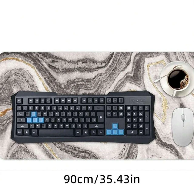 Alt view image 4 of 6 - Bks Grey XXL Desk Mat Large Mouse Pad 35.43 x 15.75 Inch Extended Gaming Desktop Pad Non-Slip Rubber Base High Density Fabric Surface