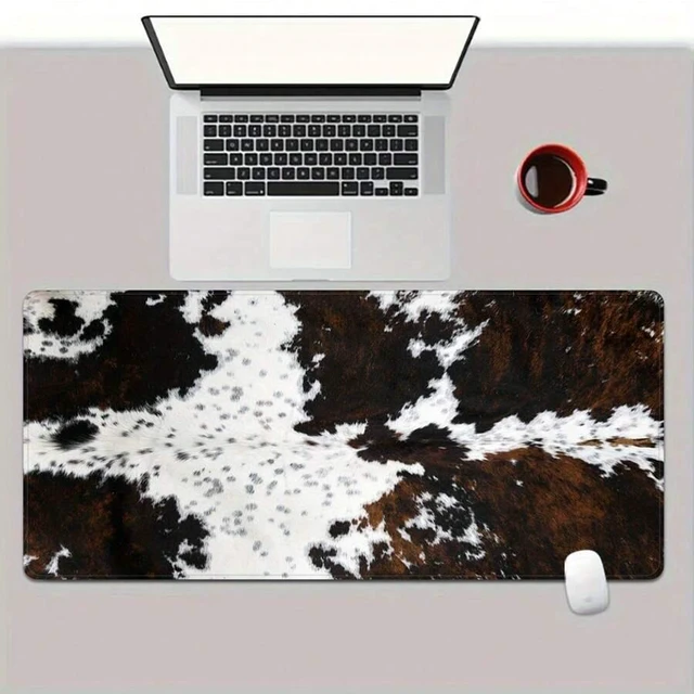 Alt view image 2 of 5 - Bks Extra Large Cow Print Mouse Pad, 23.6x13.8 Inch Gaming Desk Mat with Rubber Base for Home Office