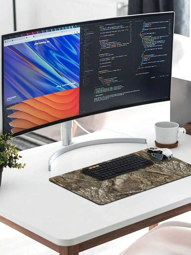 Alt view image 3 of 7 - Bks Large Mouse Pad Full Edge Locking Anti-Slip Rubber Bottom Texture for Office Gaming Desk Mat
