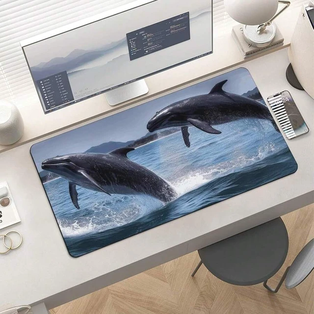 Alt view image 7 of 7 - Bks Large Waterproof Desk Pad Mouse Mat Non-Slip Rubber Office Computer Keyboard Protector for Work Home Decor 12 x 24 Inch