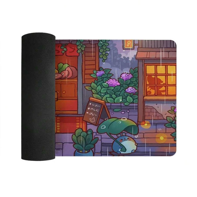 Alt view image 5 of 6 - Bks XL Gaming Mouse Pad 11.81x27.56in Ramen Shop Design Non-Slip Desk Mat for Office and Home