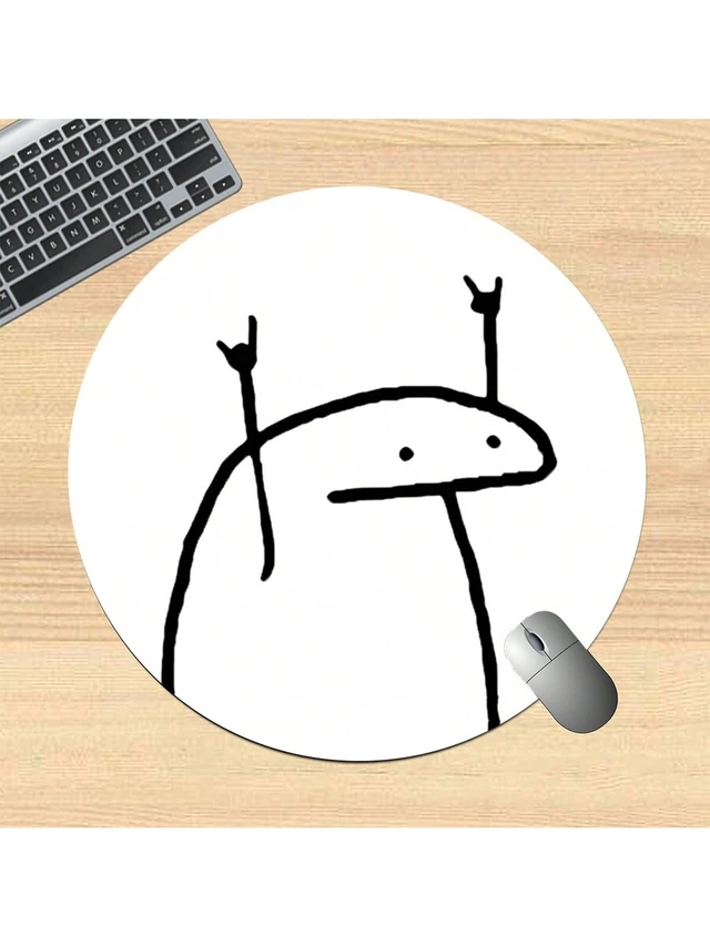 Alt view image 2 of 7 - Bks Mini Round Mouse Pad Non-Slip Rubber Base Small Travel Size For Laptop Office Home Study Gaming