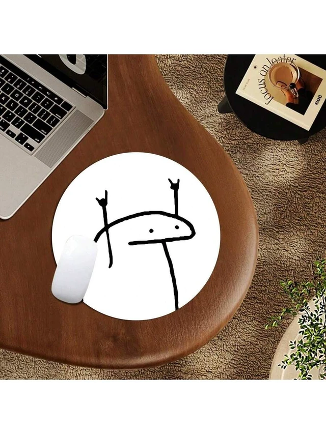 Alt view image 3 of 7 - Bks Mini Round Mouse Pad Non-Slip Rubber Base Small Travel Size For Laptop Office Home Study Gaming