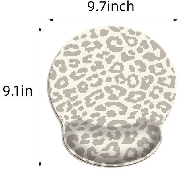 Alt view image 2 of 6 - Bks Ergonomic Mouse Pad Leopard Print Design 25x23cm Non-Slip Surface for Office Home Desk Computer Accessories
