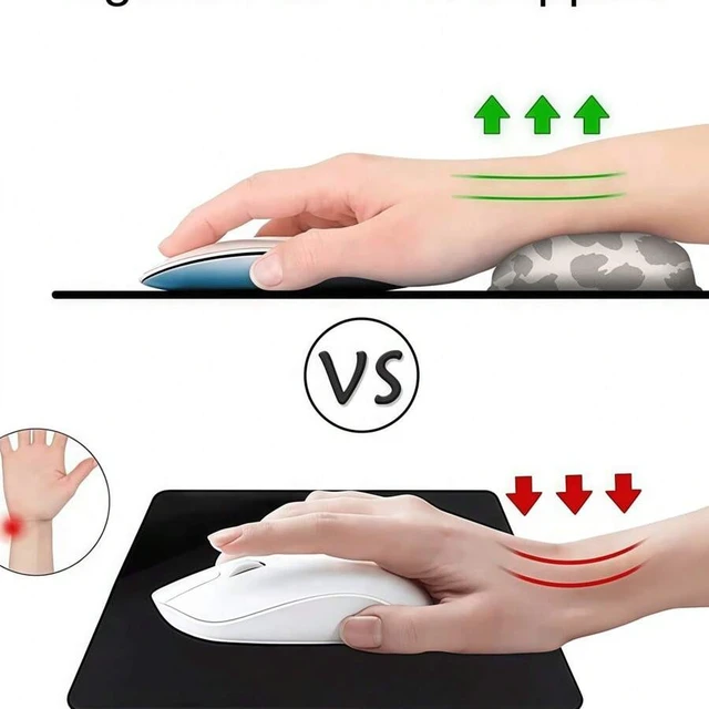 Alt view image 6 of 6 - Bks Ergonomic Mouse Pad Leopard Print Design 25x23cm Non-Slip Surface for Office Home Desk Computer Accessories