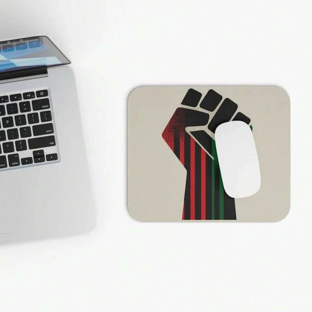 Alt view image 2 of 7 - Bks 9.84*11.81in Minimalist Mouse Pad Black Polyester Fabric Desk Mat with Rubber Base for Office Gaming