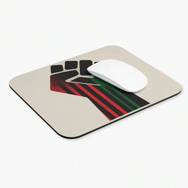 Alt view image 3 of 7 - Bks 9.84*11.81in Minimalist Mouse Pad Black Polyester Fabric Desk Mat with Rubber Base for Office Gaming