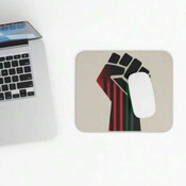 Alt view image 5 of 7 - Bks 9.84*11.81in Minimalist Mouse Pad Black Polyester Fabric Desk Mat with Rubber Base for Office Gaming