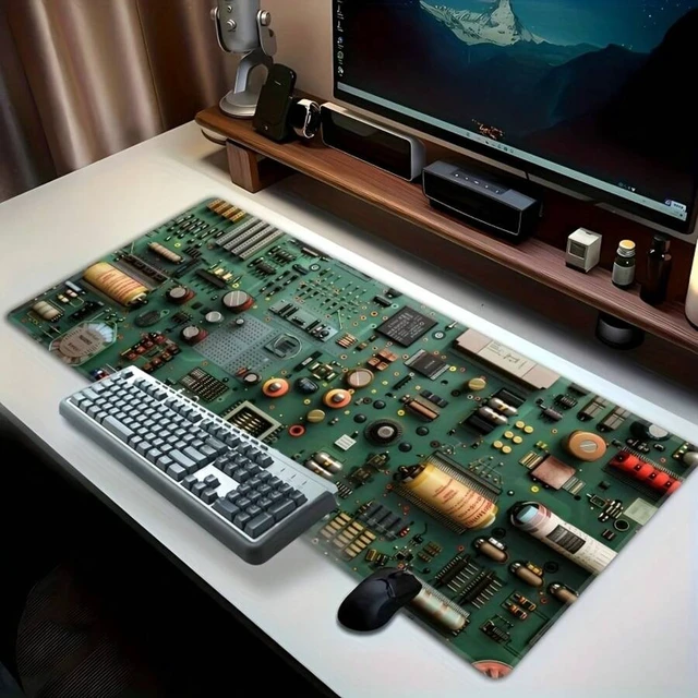 Alt view image 2 of 7 - Bks Large Non-Slip Mouse Pad for Gaming and Office, Polyester Fiber Desk Mat with Rubber Base for Wireless Mice