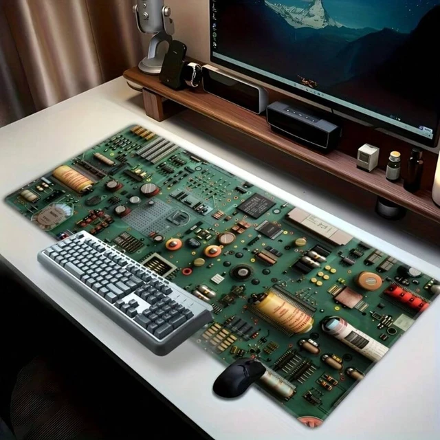Alt view image 3 of 7 - Bks Large Non-Slip Mouse Pad for Gaming and Office, Polyester Fiber Desk Mat with Rubber Base for Wireless Mice