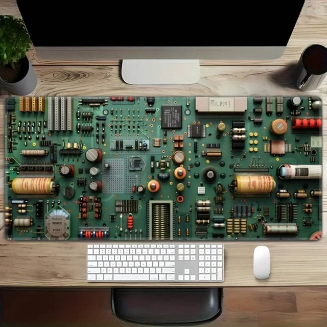 Alt view image 4 of 7 - Bks Large Non-Slip Mouse Pad for Gaming and Office, Polyester Fiber Desk Mat with Rubber Base for Wireless Mice
