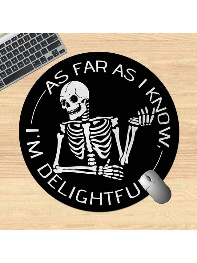 Alt view image 2 of 6 - Bks Round Mouse Pad Mini Portable Travel Non-Slip Rubber Base Office Home Study Gaming 7.87 Inch