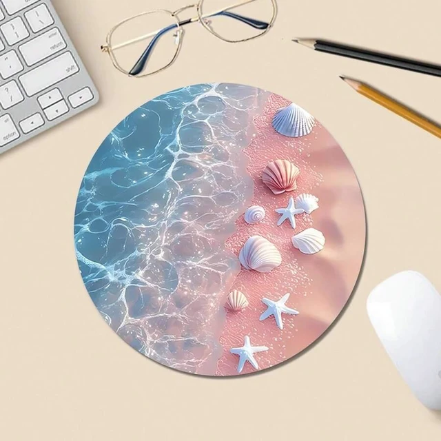 Main image of Bks Small Mouse Pad With Non-Slip Rubber Base, Fun Mouse Pad Suitable For Wireless PC Mouse, Office, Laptop, Home Office Decor, Cute Office Supplies Gift For Women And Girls